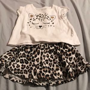 Babygirl cheetah skort outfit